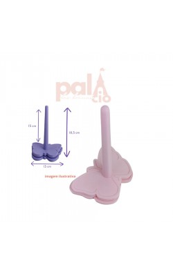 SUPORTE GIRATORIO PORTATIL P/ NOVELO ROSA CLARO