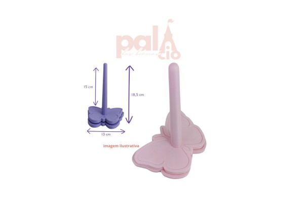 SUPORTE GIRATORIO PORTATIL P/ NOVELO ROSA CLARO