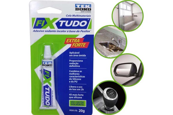 FIX TUDO ADESIVO VEDANTE INCOLOR TEK BOND 20G