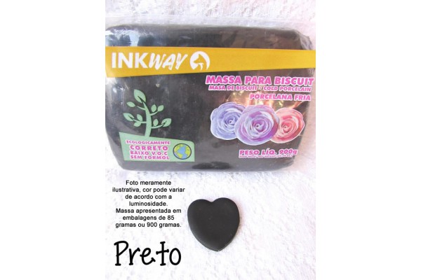 MASSA PARA BISCUIT 85G INKWAY PRETO