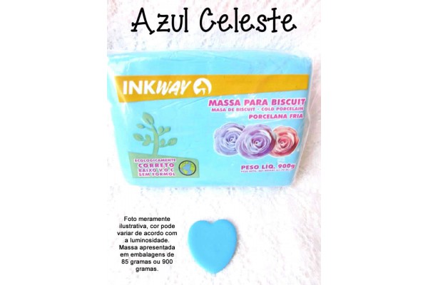 MASSA PARA BISCUIT 85G INKWAY AZUL CELESTE