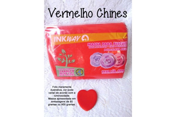 MASSA PARA BISCUIT 900G INKWAY VERMELHO CHINES