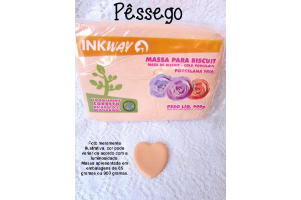 MASSA PARA BISCUIT 85G INKWAY PESSEGO