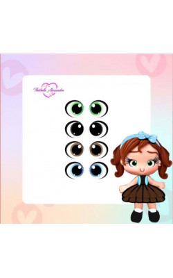 OLHOS RESINADOS THABATA  C/ RECORTE M 35 PARES