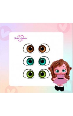 OLHOS RESINADOS THABATA  C/ RECORTE BIG G 14 PARES