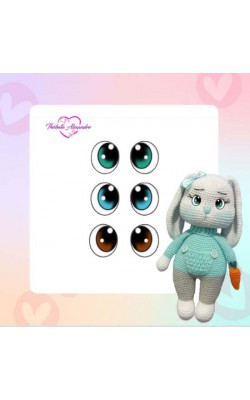 OLHOS RESINADOS THABATA  C/ RECORTE G COM 25 PARES