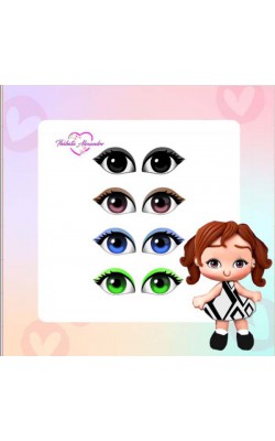 OLHOS RESINADOS THABATA  C/ RECORTE P COM 54 PARES