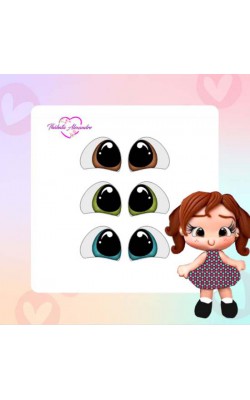 OLHOS RESINADOS THABATA  C/ RECORTE M 35 PARES