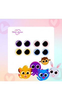 OLHOS RESINADOS THABATA  C/ RECORTE M COM 35 PARES