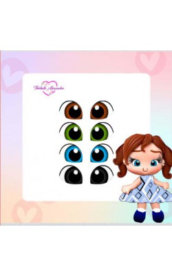 OLHOS RESINADOS THABATA  C/ RECORTE P COM 54 PARES