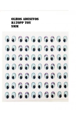 OLHOS RESINADOS ADESIVADOS CARTELA STYLIER 9MM