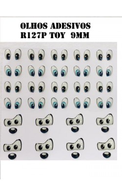 OLHOS RESINADOS ADESIVADOS CARTELA STYLIER 9MM
