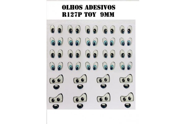 OLHOS RESINADOS ADESIVADOS CARTELA STYLIER 9MM