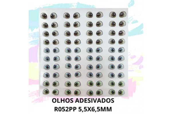 OLHOS RESINADOS ADESIVADOS CARTELA STYLIER 5,5X6,5MM