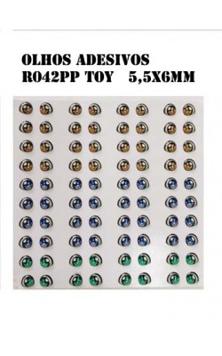 OLHOS RESINADOS ADESIVADOS CARTELA STYLIER 5,5X6MM