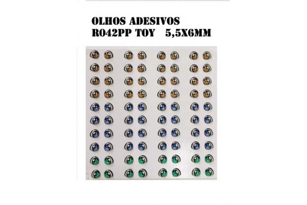 OLHOS RESINADOS ADESIVADOS CARTELA STYLIER 5,5X6MM