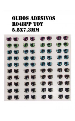OLHOS RESINADOS ADESIVADOS CARTELA STYLIER 5,5X7,3MM