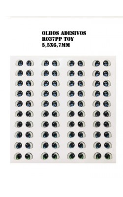 OLHOS RESINADOS ADESIVADOS CARTELA STYLIER 5,5X6,7MM