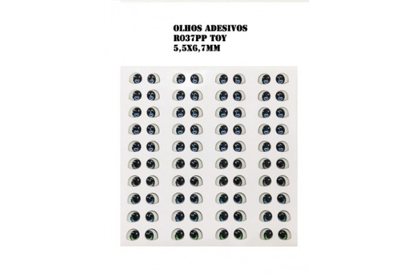 OLHOS RESINADOS ADESIVADOS CARTELA STYLIER 5,5X6,7MM