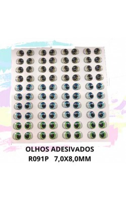 OLHOS RESINADOS ADESIVADOS CARTELA STYLIER 7X8MM