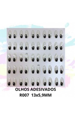 OLHOS RESINADOS ADESIVADOS CARTELA STYLIER 13X5,9MM