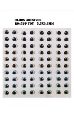 OLHOS RESINADOS ADESIVADOS CARTELA STYLIER 5,5X6,8MM