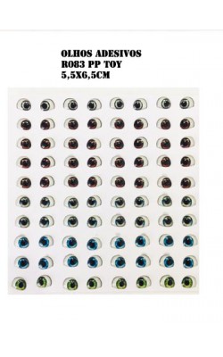 OLHOS RESINADOS ADESIVADOS CARTELA STYLIER 5,5X6,5MM