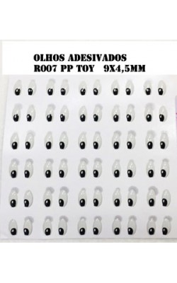 OLHOS RESINADOS ADESIVADOS CARTELA STYLIER 9X4,5MM
