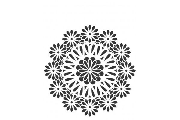 STENCIL PARA PINTURA ARTE FACIL 18X23 MANDALA FLORES