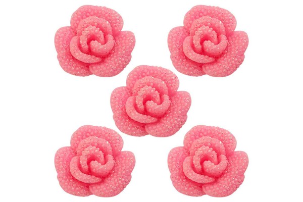 CHARMS ROSA LUXO 5 UNID 30MM MAKEMAIS