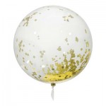 BALAO BOBO BALL TRANSPARENTE 17,3 44CM MAKE MAIS