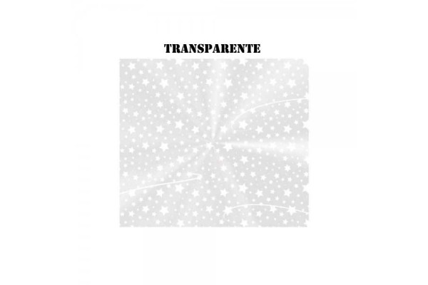 SACO TRANSPARENTE XINGO DECORADO 20X29 ESTRELINHA BRANCA 20 PC