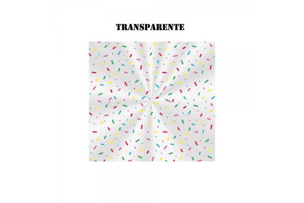 SACO TRANSPARENTE XINGO DECORADO 20X29 GRANULADO 20 PC