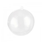 BOLA ACRILICA TRANSPARENTE 65MM COM 5 PC