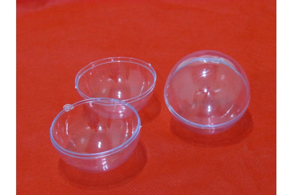 BOLA ACRILICA TRANSPARENTE 65MM COM 5 PC