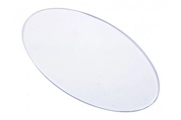 BASE ACRILICA OVAL TRANSPARENTE 14X08 COM 3 UNIDADES