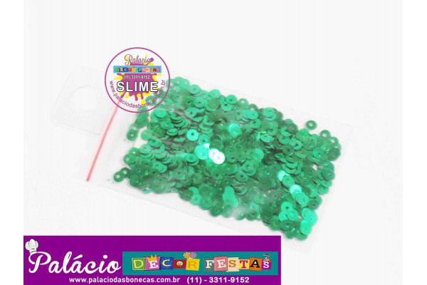 CHARMS PARA SLIME PAETE METALIZADO VERDE