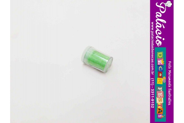 POTE COM GLITTER VERDE 