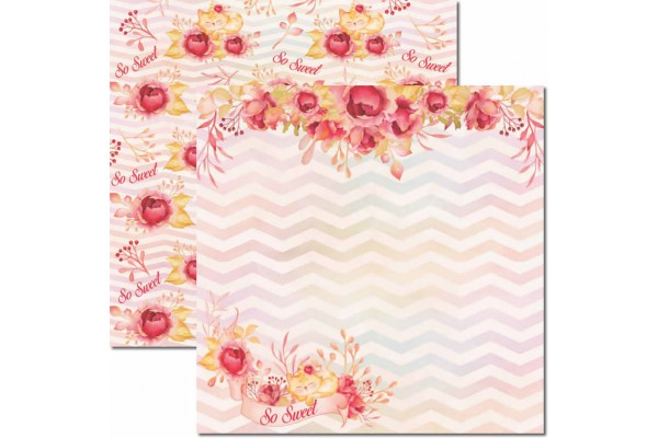 PAPEL PARA SCRAPBOOK SWEET CHEVRON ARTE FACIL 