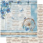 FOLHA PARA SCRAPBOOK LITOARTE FLOR AZUL