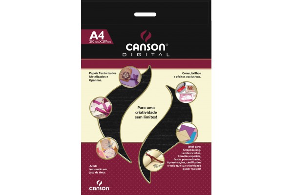 PAPEL MICRO COTELE CANSON A4 180G 15FLS PRETO